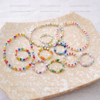 Nhẫn cầu vồng 7 màu, vòng tay lấp lánh #rainbow #sparkling