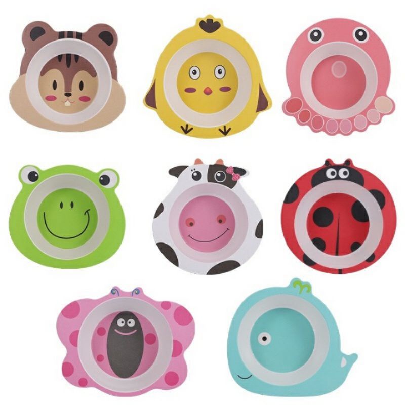 Bát ăn dặm sợi tre cho bé hình ngộ nghĩnh đáng yêu