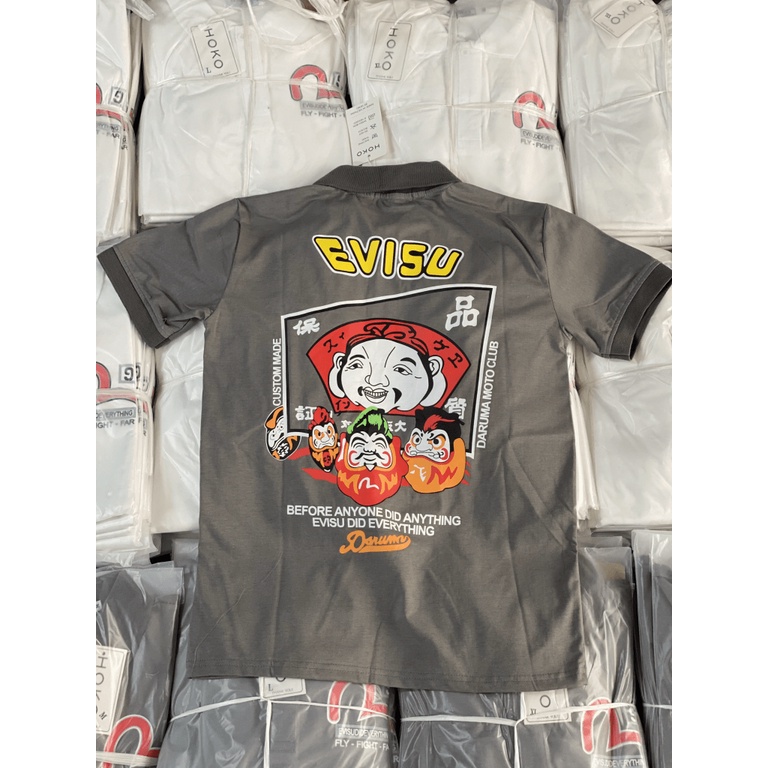 (MẪU MỚI) Áo Thun Nam Polo EVisus Có Cổ In Ông Mặt Hề Phối Màu Đỉnh Cao Siêu Hot HHP FASHION