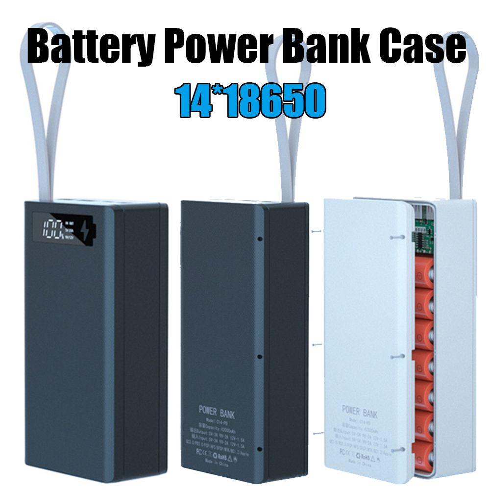Pin Sạc Dự Phòng Không Dây Hai Cổng USB Có Đèn LED 14 X 18650 Giá Đỡ