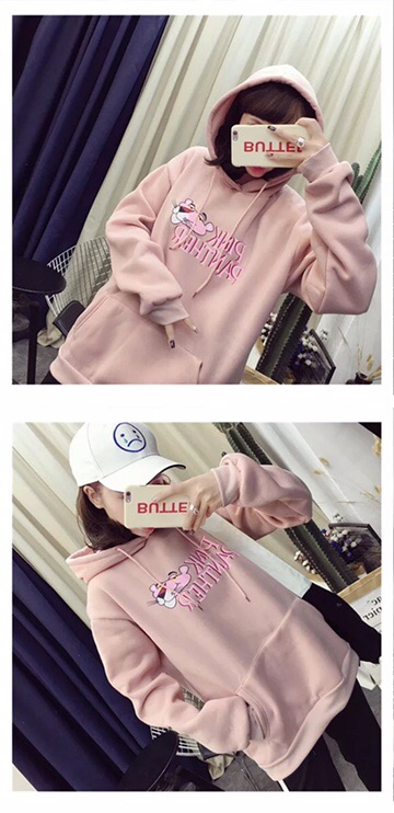 (Sẵn) AD32- Hoodie Oversize nỉ Báo Hồng xinh