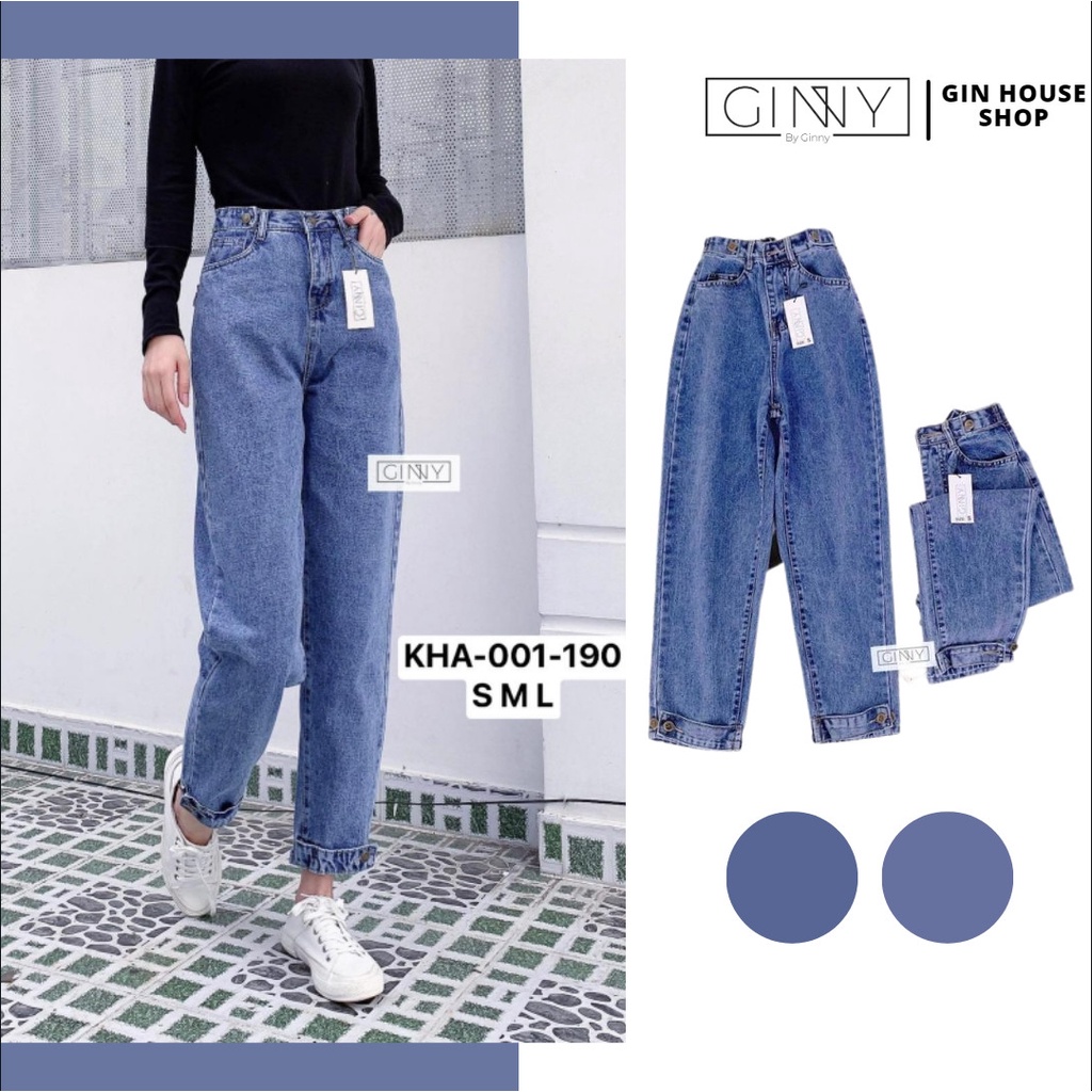 QUẦN JEAN FORM BAGGY 9 TẤC KHA001 | Thời Trang | Năng Động | GinHouse Shop