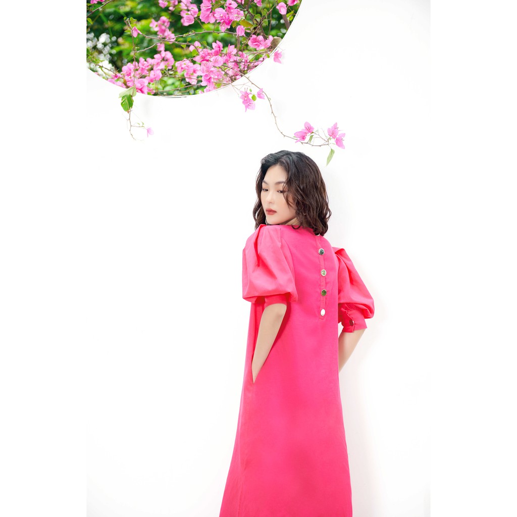 LIIN - Đầm nữ dài thiết kế tay bồng đính khuy sau lưng độc đáo | BigBuy360 - bigbuy360.vn