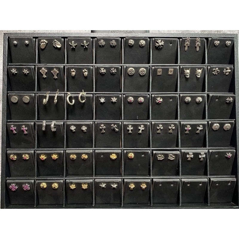 bông tai chrome hearts bạc khối fullbox phần 1