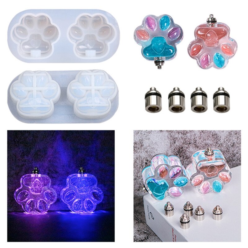 Khuôn Silicone Làm Móc Khóa Hình Bóng Đèn Đa Năng DIY