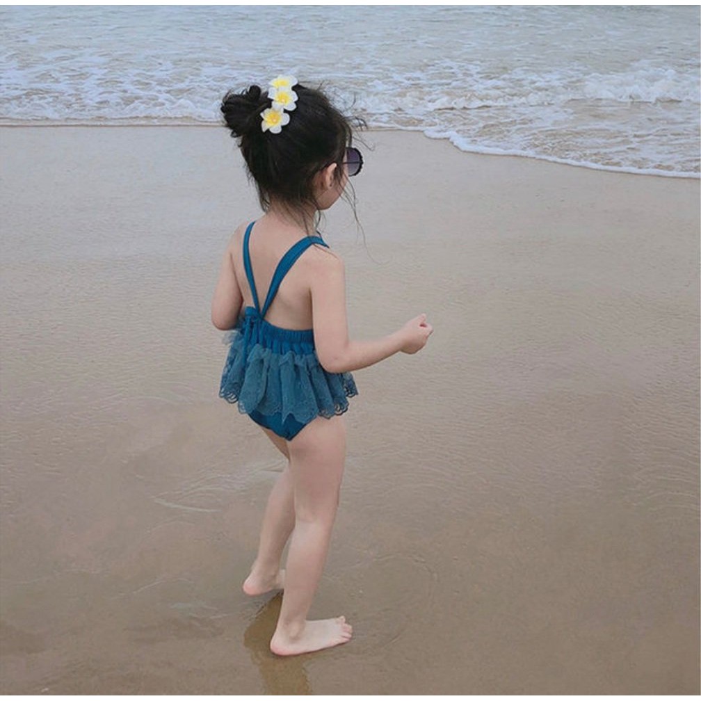 [Free ship] Bộ bơi liền thân công chúa/Bộ bơi đi biển/Bikini đi biển cực xinh cho bé gái (hàng Quảng Châu video thật)
