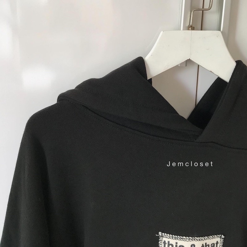 Áo Hoodie This & That form rộng phong cách Ulzzang full tag logo thêu nỉ bông size dưới 70kg T&A STORE | BigBuy360 - bigbuy360.vn