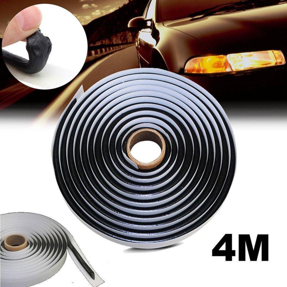 WTTLE Cuộn Băng Keo Dán Viền Cửa Xe Hơi / Xe Tải Màu Đen Dài 4M
