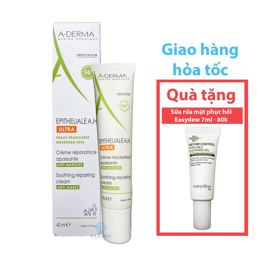 Kem liền sẹo, phục hồi da A-derma epitheliale a.h duo ultra repairing 40ml