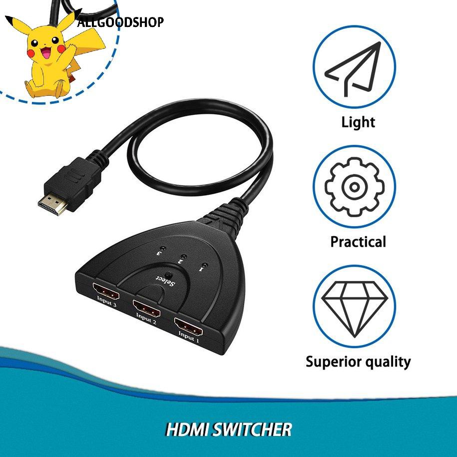 111all} 3 HDMI Ports In and 1 HDMI Out Full HD 1080P HDMI Switch 3D Display