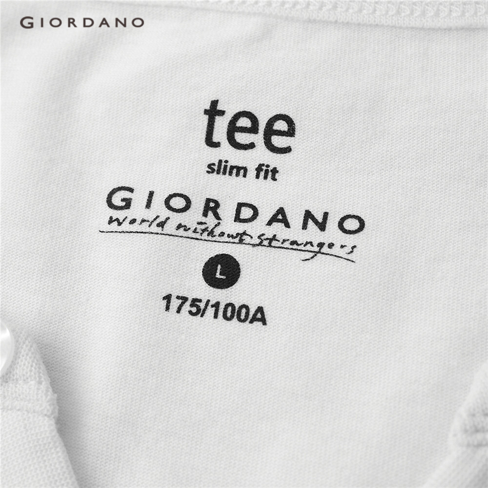 Áo Thun Giordano 18021202 Cổ Áo Henley Màu Trơn Thời Trang Cho Nam