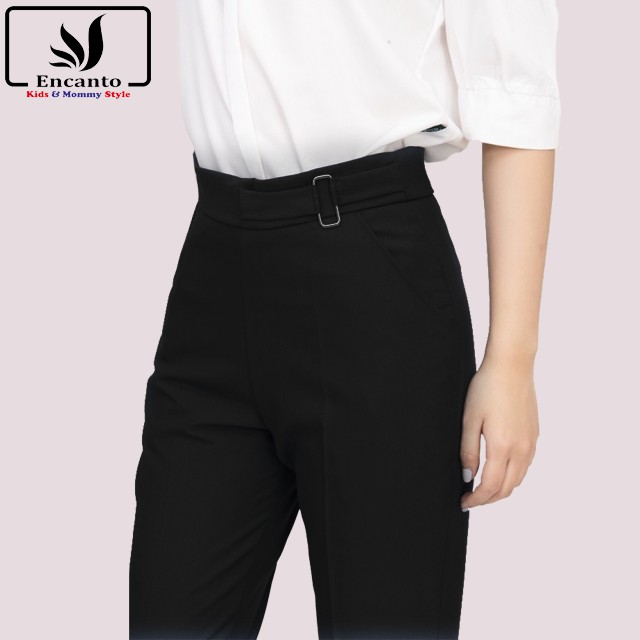 Quần tây nữ dáng baggy ống đứng vải cao cấp chống nhăn phù hợp đi làm đi học Encanto