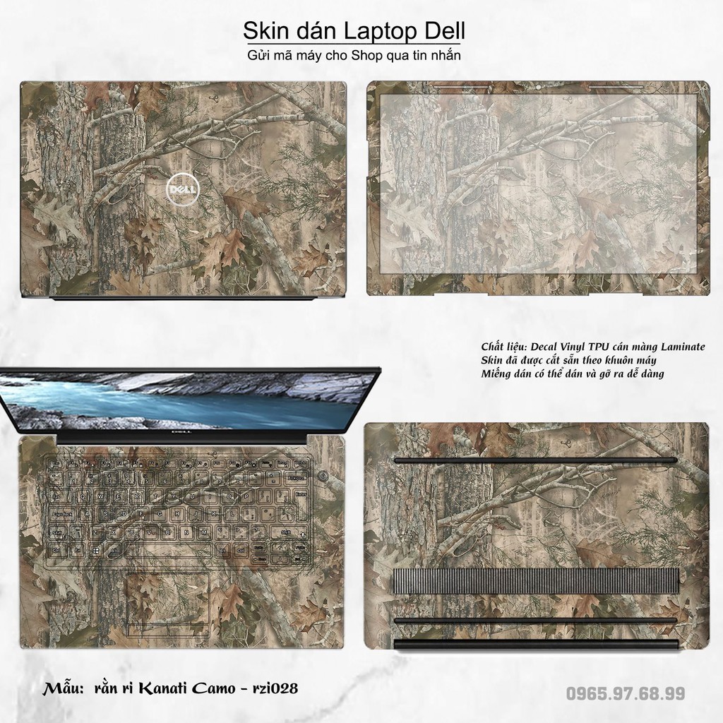 Skin dán Laptop Dell in hình rằn ri _nhiều mẫu 3 (inbox mã máy cho Shop)