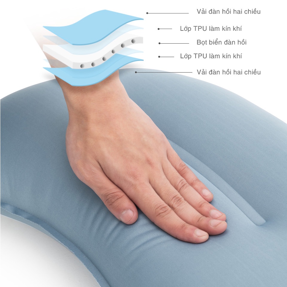 Gối Gấp Gọn Tự Bơm Hơi Naturehike NH20ZT006 Đa Năng