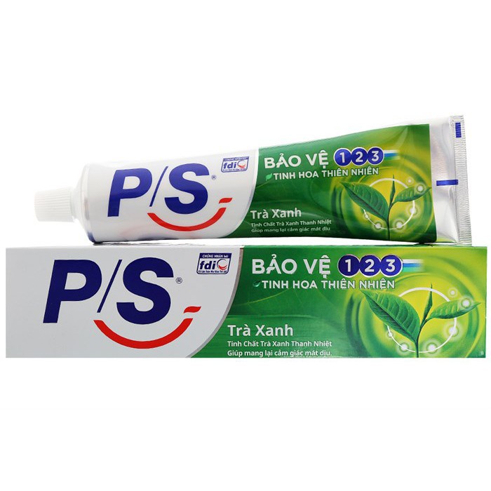 Kem đánh răng PS trà xanh ngăn ngừa nhiệt miệng Bảo Vệ 123 (tuýp 190g)