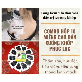 Combo Hộp ( 10 miếng) Cao dán xương khớp Phúc Lộc- Hiệu quả vượt trội- An toàn tuyệt đối.