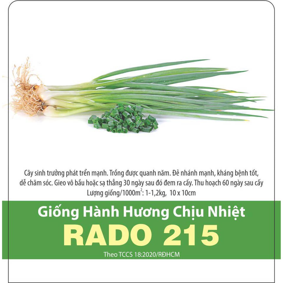 Gói Hạt Giống Hành Hương Chịu Nhiệt 2gr Giống Mới Chịu Nhiệt 4 Mùa