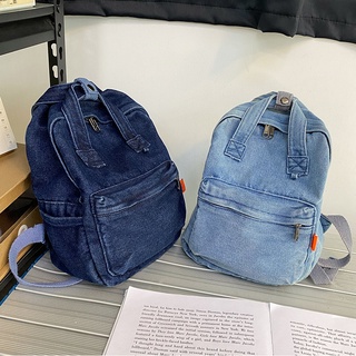 Ba lô denim in hình mèo chanh thời trang dành cho nữ