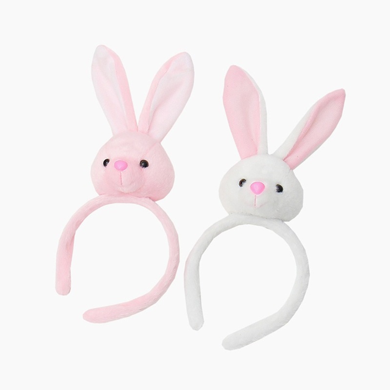 Flgo Băng Đô Cài Tóc Bản Rộng In Họa Tiết Hoạt Hình Thỏ / Gấu Trúc / Heo