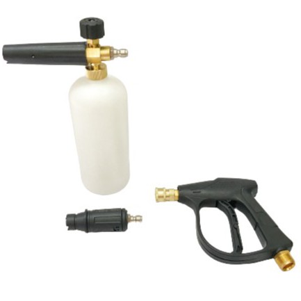 Bộ súng xịt rửa xe và bình tạo bọt tuyết cao cấp cho máy rửa xe áp lực cao, máy xịt rửa (Ren ngoài 22mm và 14mm)