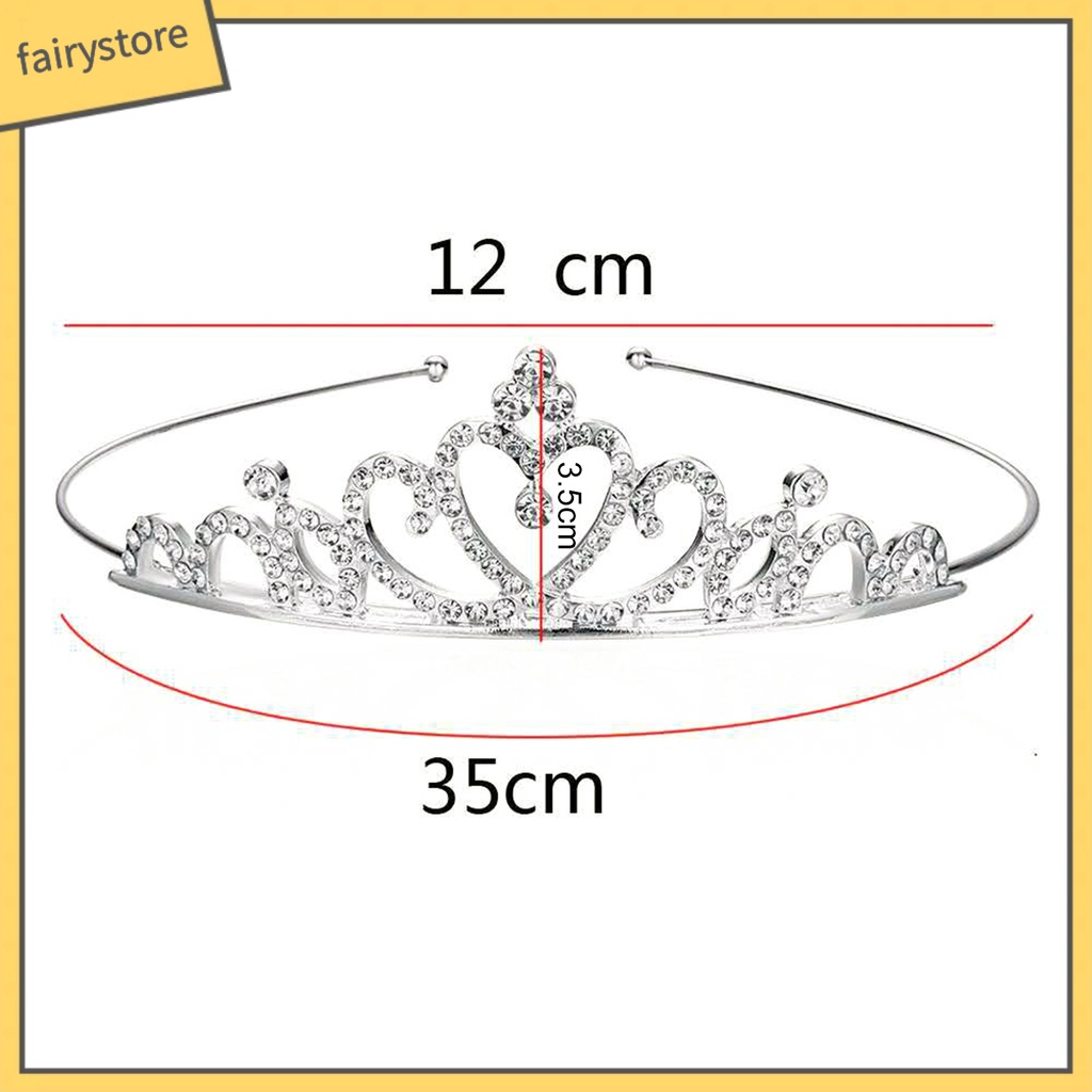 Vương miện đính đá thủy tinh xinh xắn dành cho bé gái