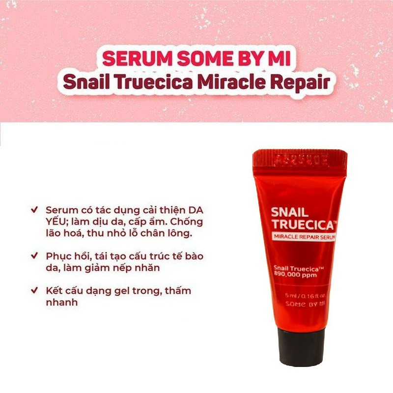 Tinh Chất Some By Mi Snail Truecica Miracle Repair Serum 5ml