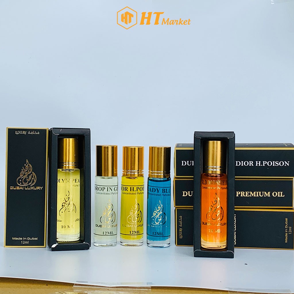 Tinh dầu nước hoa dubai dạng lăn 3ml và 12ml với hơn 30 mùi hương khác nhau thơm dai - HT Market Giao Nhanh Toàn Quốc