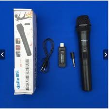 Micro Karaoke không dây đa năng cao cấp Zansong Shure Daile Aige V10 - dành cho loa kéo, loa bluetooth, amply hát karaok