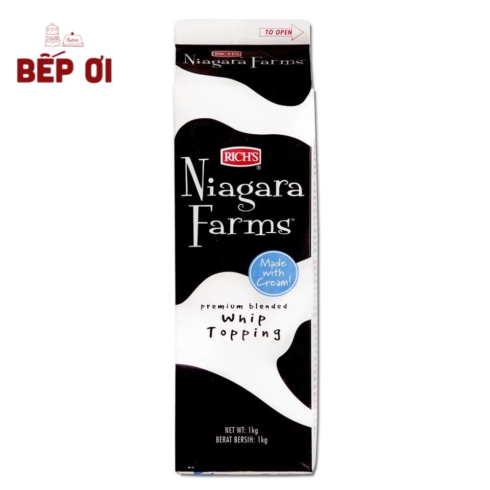 Kem trang trí bánh NIAGARA FARM ĐEN 907gr