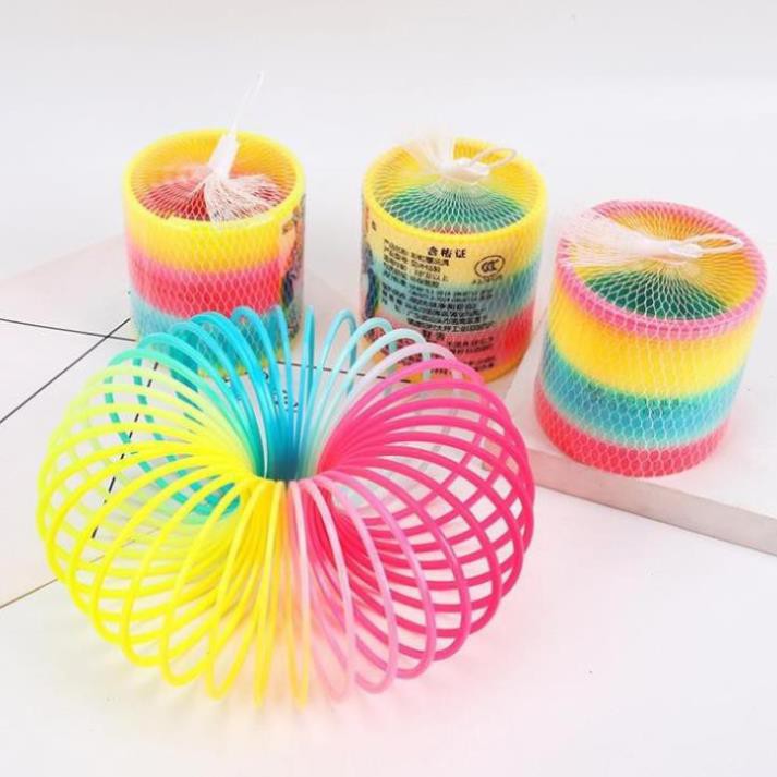 HOAPHONG Đồ Chơi Lò Xo Cầu Vồng Vòng Cầu Vồng Xoắn Ốc Slinky 8.7 x 9 cm Nhiều Màu Sắc (Tự Chọn) foxgame.vn MHB1