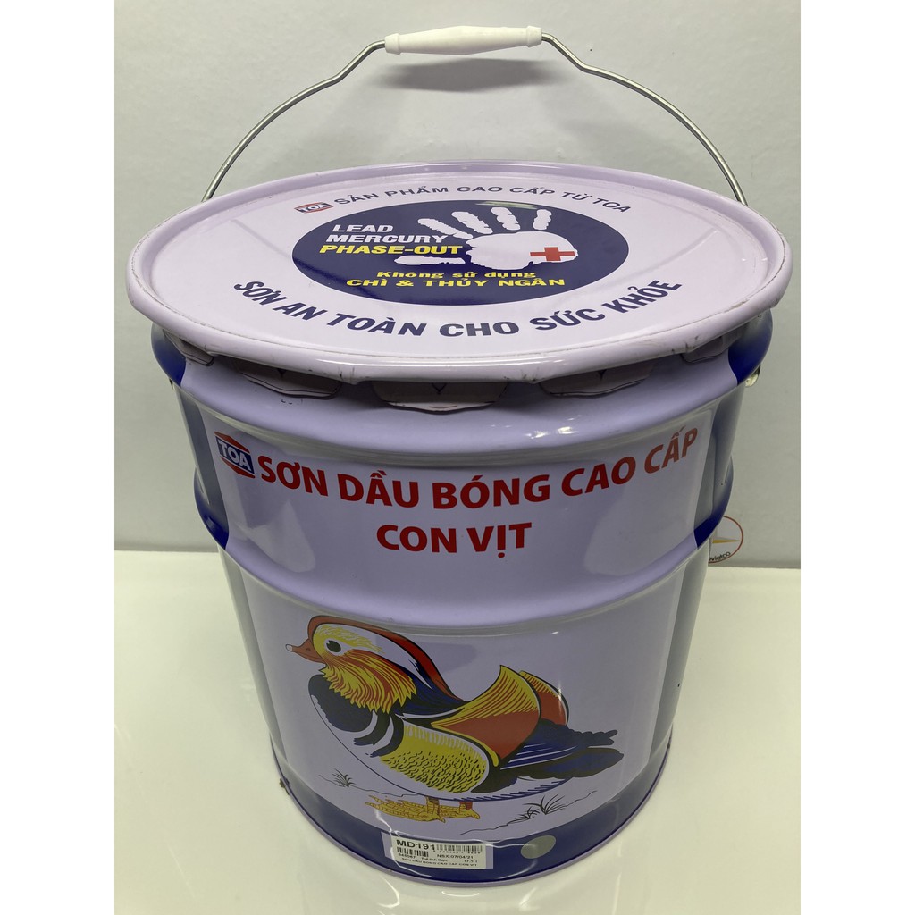 Sơn dầu bóng cao cấp con vịt Mandarin Duck Toa màu xám MD191 _ 17,5L