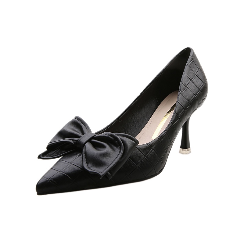 Giày Cao Gót Mũi Nhọn Phối Nơ Xinh Xắn Dành Cho Nữ