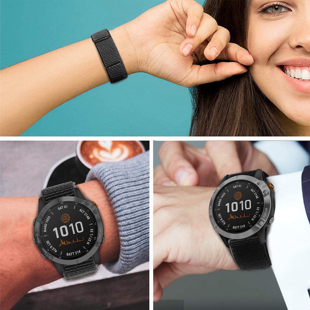 Dây Đeo Đồng Hồ Bằng Nylon 22 20mm Cho Garmin Fenix 7 7S 6 5 6S Pro 5S Plus/Forerunner 935/Enduro/Venu 2 2S