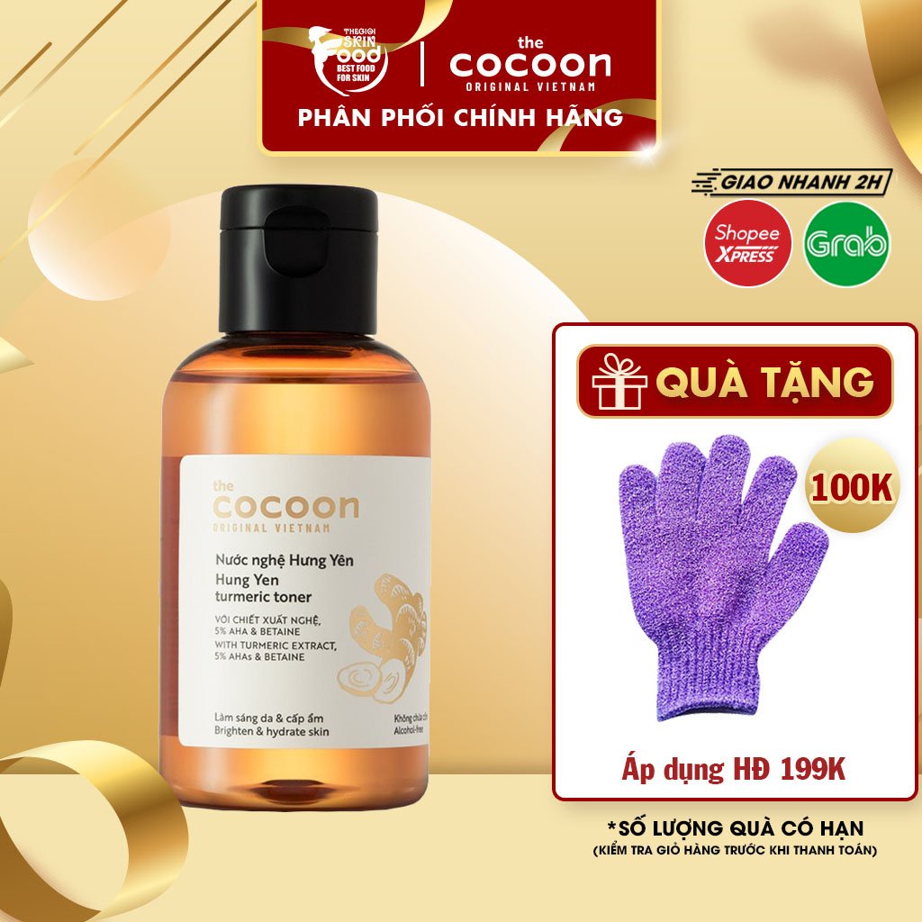 Nước Hoa Hồng Làm Sáng Da Từ Nước Nghệ Hưng Yên Cocoon Hung Yen Turmeric Toner 140ml