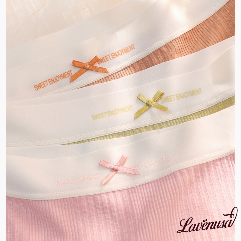 Quần lót nữ gân tăm viền su siêu mát mềm mại thoáng khí cao cấp LAVENUSA QL77