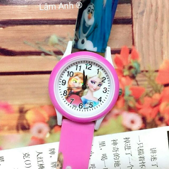 [Mã FAMAYFA2 giảm 10K đơn 50K] Đồng hồ em bé Elsa anna dây cao su bền bỉ | BigBuy360 - bigbuy360.vn