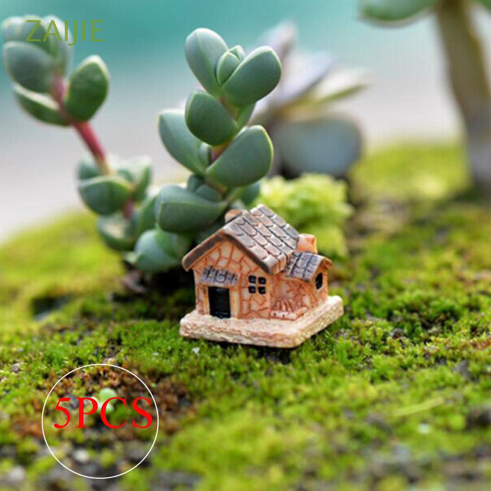 5 ngôi nhà nhỏ trang trí vườn bằng nhựa resin