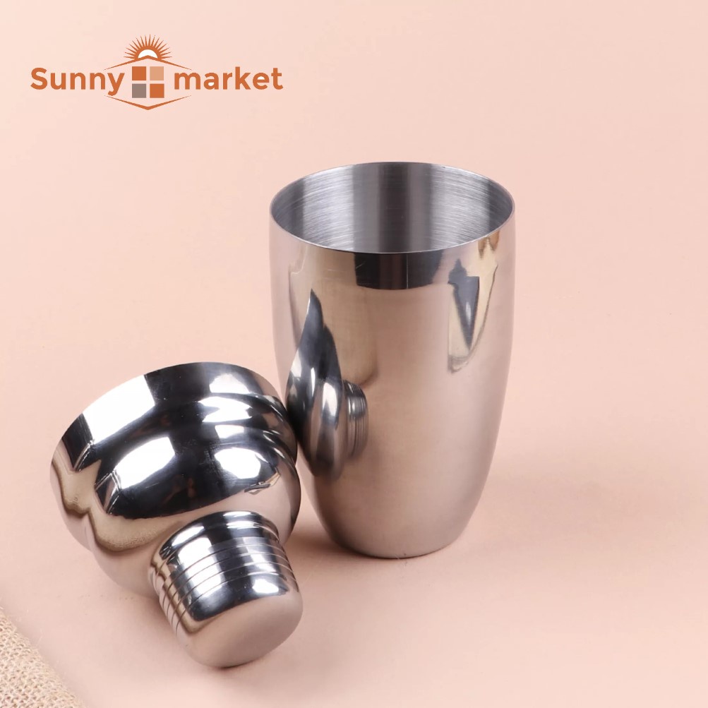 Bình lắc cocktail shaker 750ml inox dày pha chế trà sữa, cocktail, café