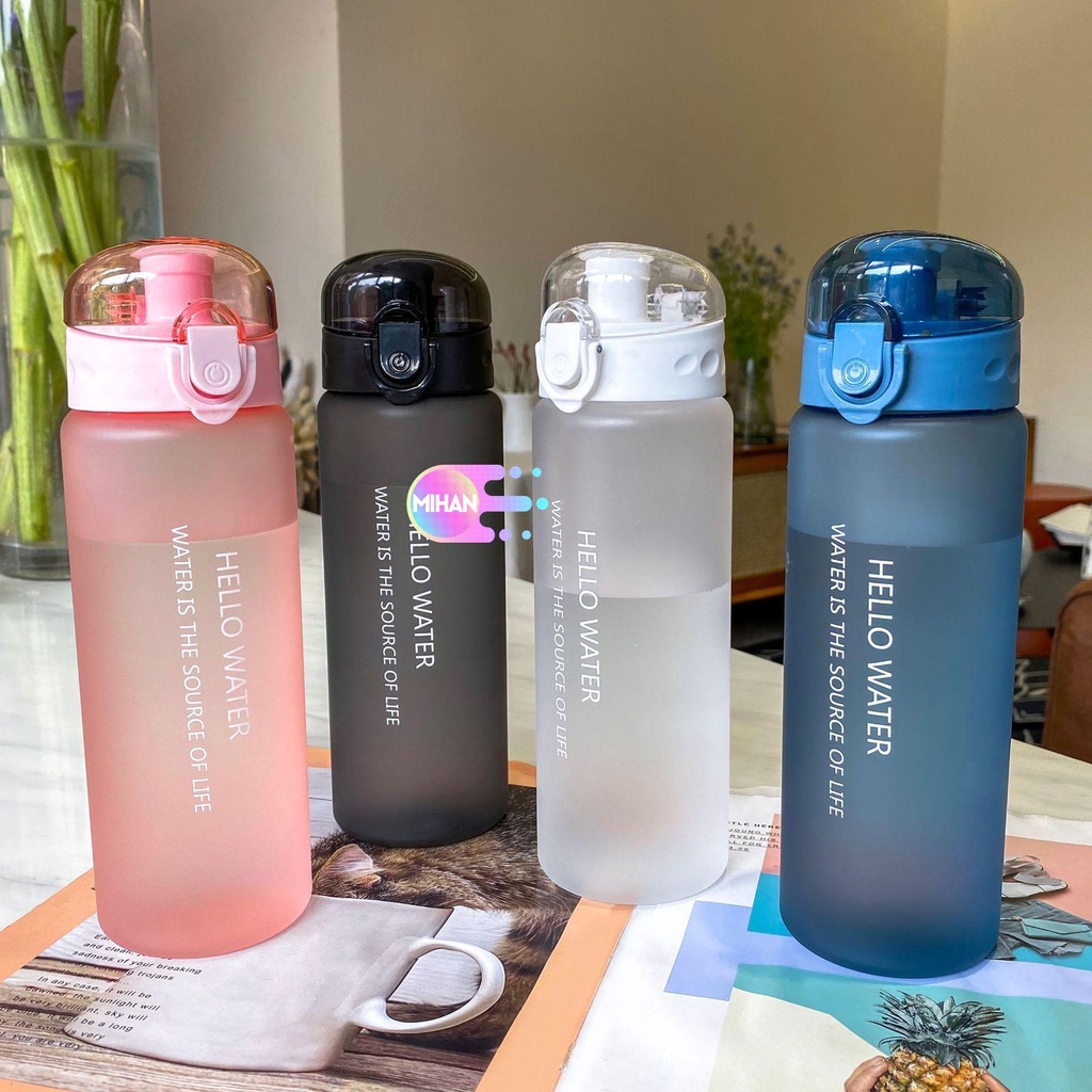 Bình Đựng Nước Bằng Nhựa Trong Mờ Chống Rò Rỉ Tiện Dụng Dung Tích 780ml MIHAN1