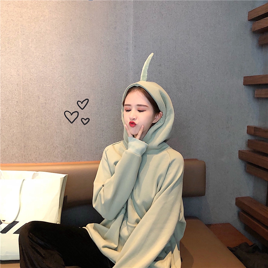 Áo có nón tay dài ấm áp dễ thương cho nữ | BigBuy360 - bigbuy360.vn