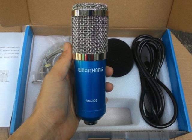 COMBO bộ mic livestream hát karaoke WOAICHANG BM900, dây live XOX k10, chân kẹp míc, màng lọc âm BH 6 tháng