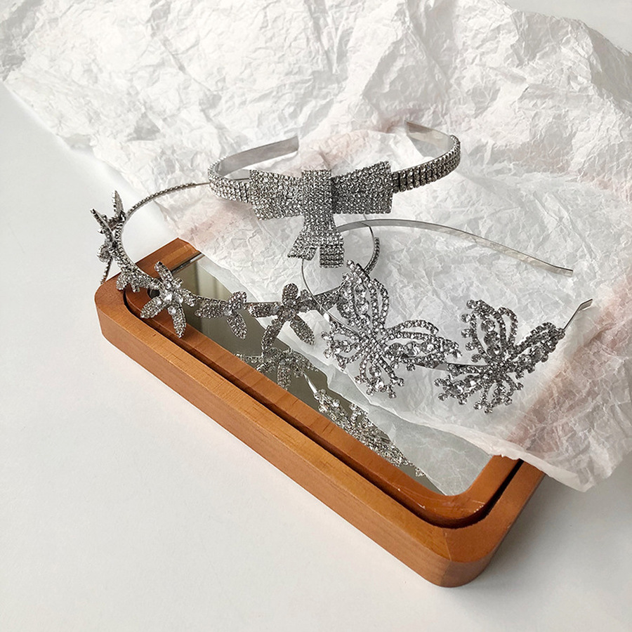 Băng Đô Kim Loại Đính Đá Phong Cách Hàn Quốc Cho Nữ