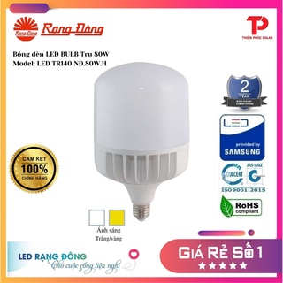 [Shop Chính Hãng]  Bóng đèn LED BULB Trụ Nhôm 80W - Model: LED TR140NĐ.80W.H Rạng Đông