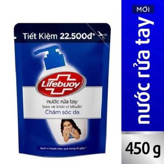 -Nước rửa tay Lifebuoy chăm sóc da túi tiết kiệm 450g