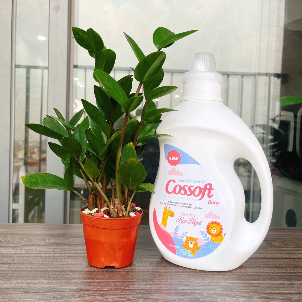 Nước giặt quần áo trẻ em 2 trong 1 Cossoft Baby cao cấp (2,2L) nước giặt sạch sâu, thơm lâu, an toàn cho bé