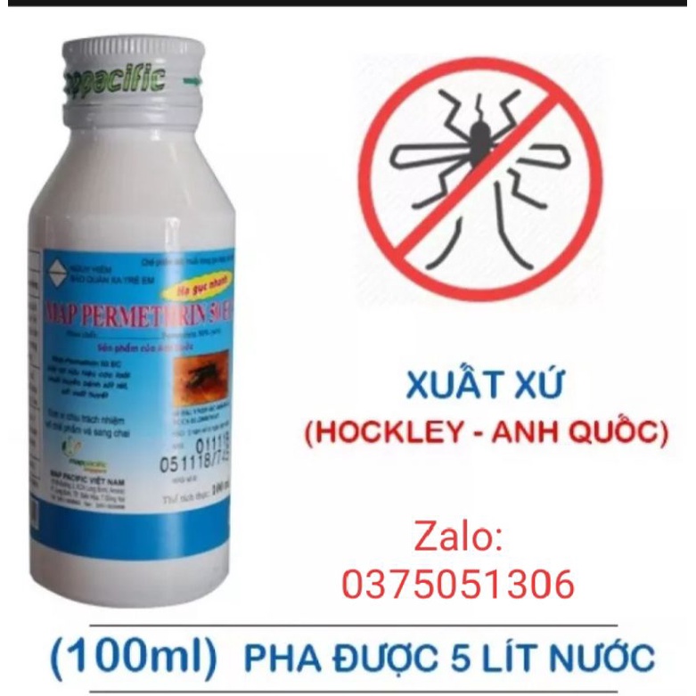THUỐC XỊT MUỖI, XỊT CÔN TRÙNG TRONG NHÀ-TẨM MÀN KHÔNG ĐỘC HẠI AN TOÀN MAP PERMETHIN 50EC 100ml