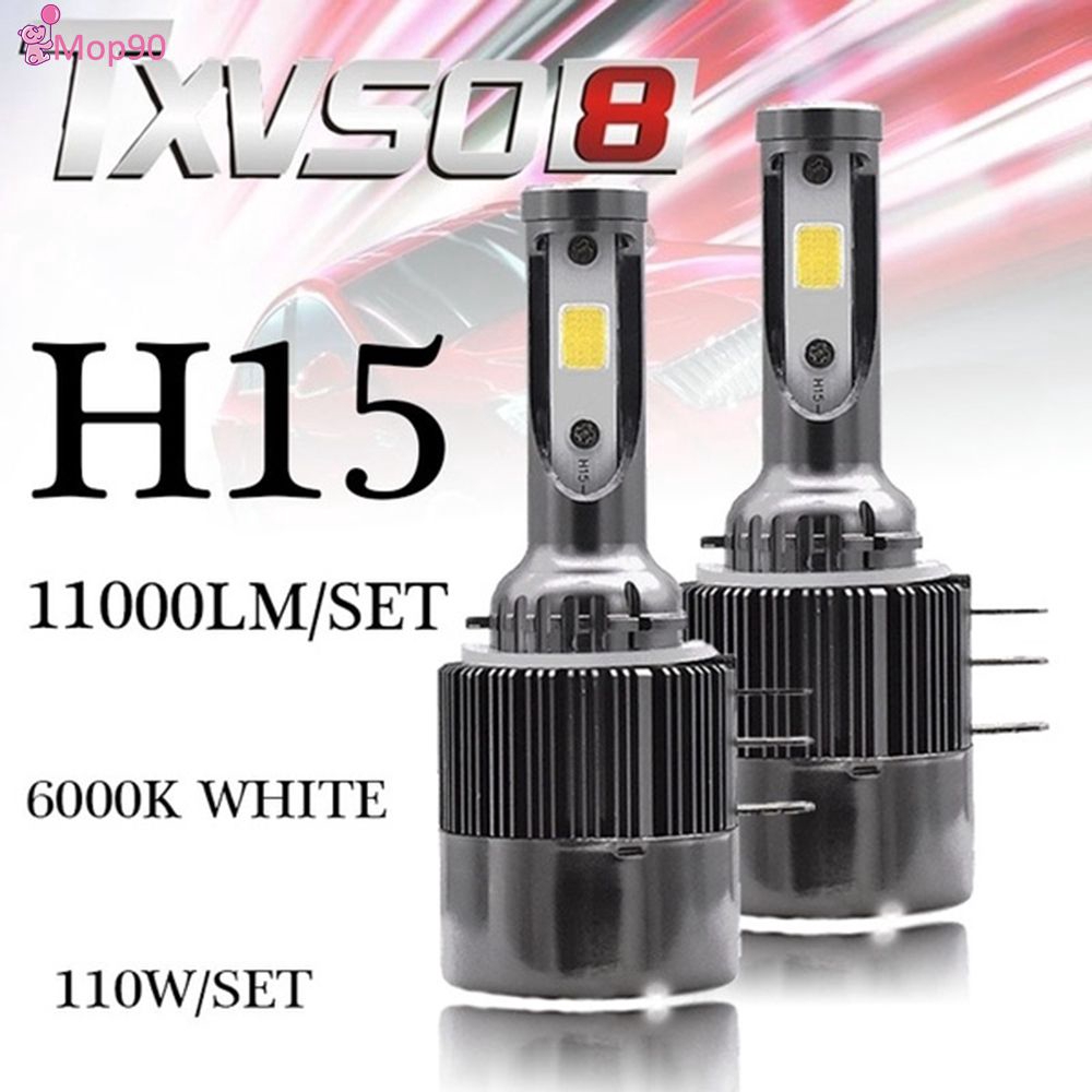 Set 2 Đèn Pha Led H15 11000lm 110w Cho Xe Hơi