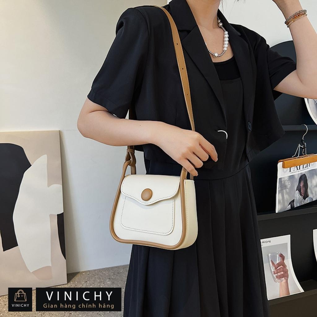 Túi xách nữ đeo chéo, đeo vai, đi chơi, đi học VINICHY, da đẹp, thời trang cao cấp size 20cm HA224