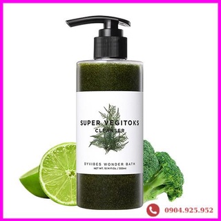 Sữa rửa mặt rau củ quả Super Vegitoks Cleaner 300ml - sủi bọt thải độc da