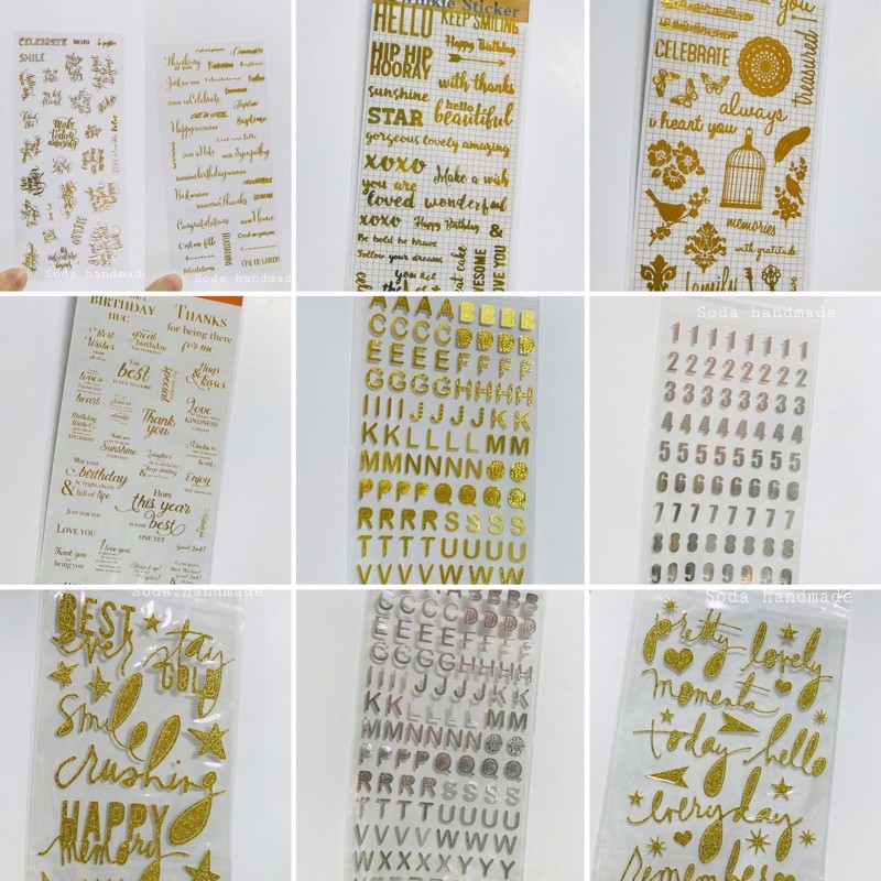 Sticker dán chữ vintage 🌈🌈